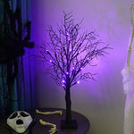 Halloween LED Tree Black Branches Purple Lights Spooky Table Decoration - Image 3