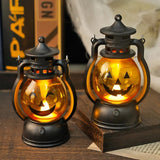 Halloween Light Battery-Operated Halloween Lantern Light With LED Glow Haunted House Candle Lamp Design And Softly Glowing Face For Halloween Decor - Image 2