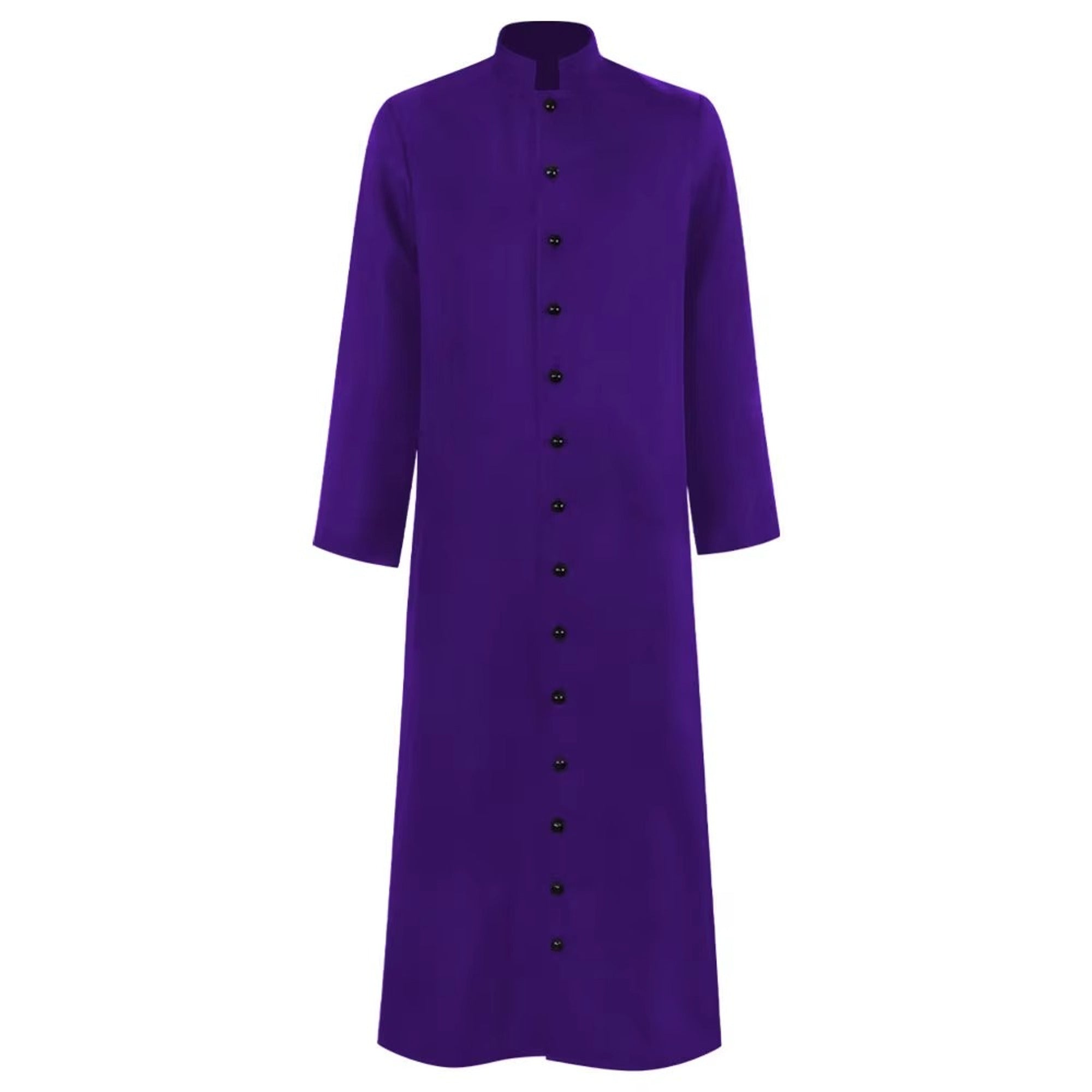 Halloween Priest Costume Robe With Button Front And Ankle-length Silhouette For Authentic Ecclesiastical Look - Image 5