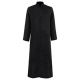 Halloween Priest Costume Robe With Button Front And Ankle-length Silhouette For Authentic Ecclesiastical Look - Image 4
