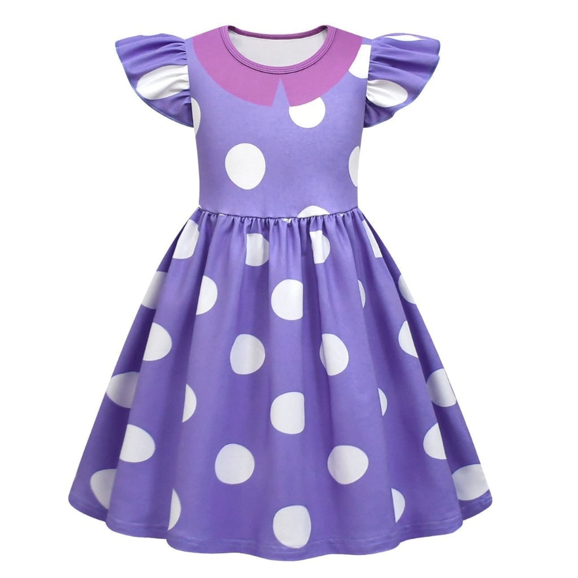 Halloween Princess For Featuring A Polka Dot Pattern And Flutter Sleeves With Soft Durable Fabric For Magical Character Transformation - Image 3