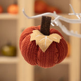 Halloween Pumpkin Decor Crochet Set 3pcs Fall Harvest Handmade Ornaments For Thanksgiving Table Decoration - Image 5