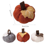 Halloween Pumpkin Decor Crochet Set 3pcs Fall Harvest Handmade Ornaments For Thanksgiving Table Decoration - Image 6