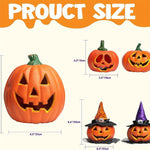 Halloween Pumpkin Lights LED Light Up Pumpkins With Soft Spooky Glow Battery Operated Freestanding Display For Halloween Decor - Image 5
