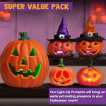 Halloween Pumpkin Lights LED Light Up Pumpkins With Soft Spooky Glow Battery Operated Freestanding Display For Halloween Decor - Image 4