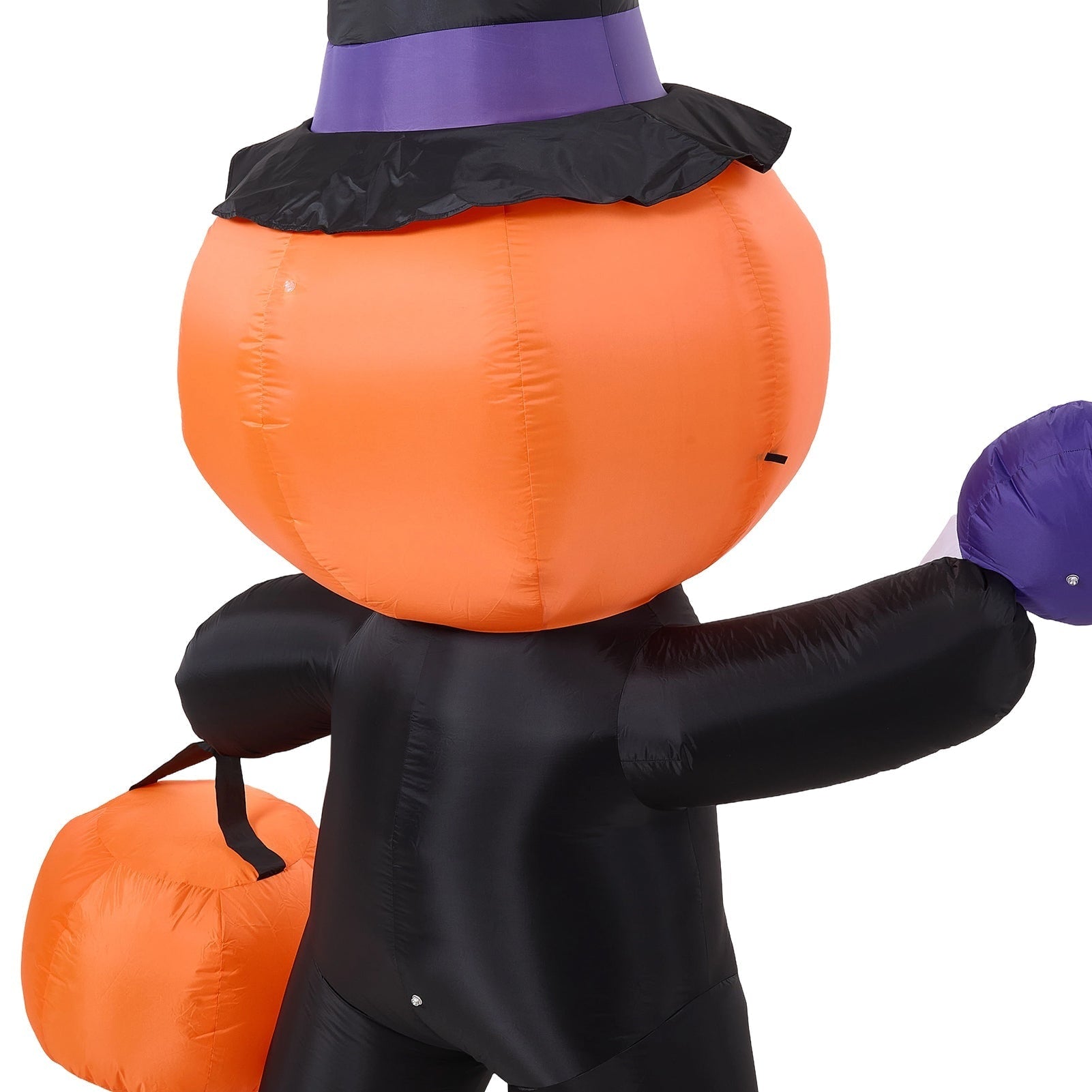 Halloween Pumpkin With Skeleton Design Inflatable Outdoor Light With Electric Air Blower And Water Bags - Image 8