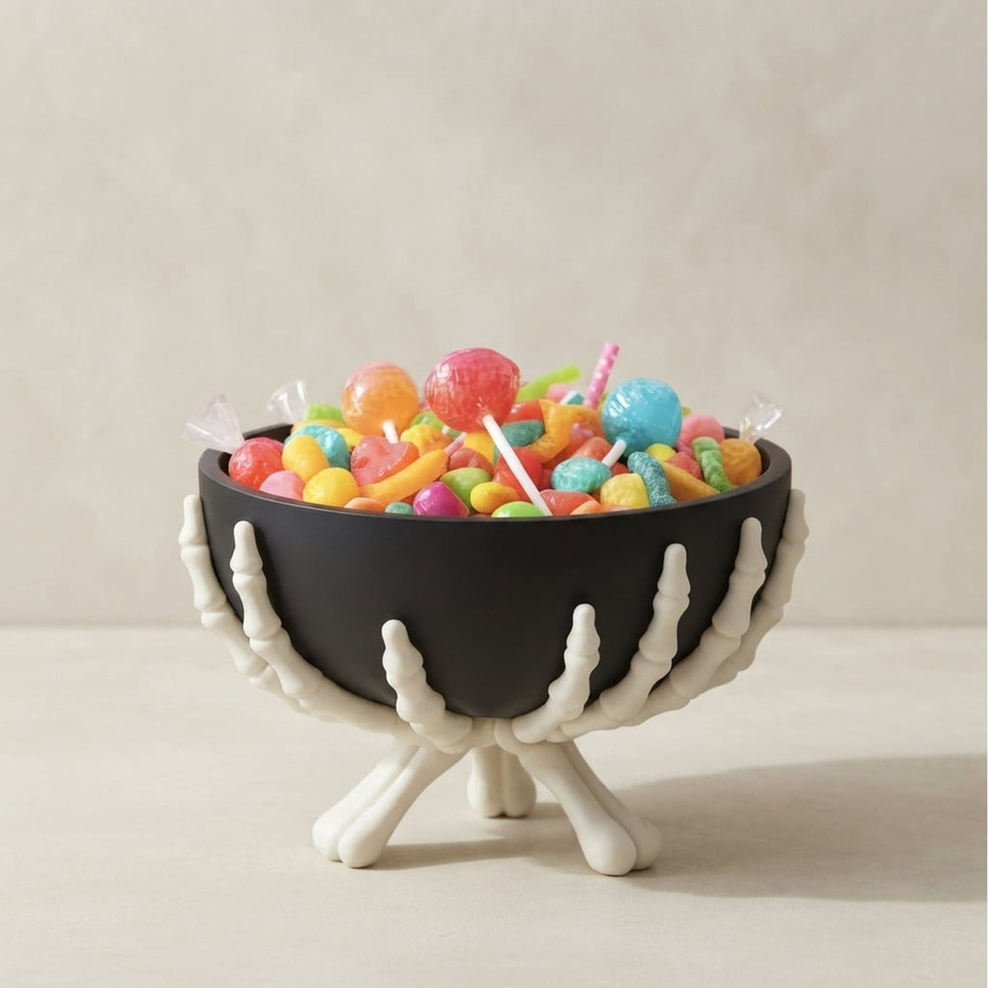 Halloween Skeleton Candy Bowl With Detachable Hands For Decor And Indoor Seasonal Use - Image 1