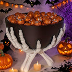 Halloween Skeleton Candy Bowl With Detachable Hands For Decor And Indoor Seasonal Use - Image 3