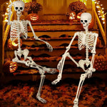 Halloween Skeleton Decor Posable Full-Body Outdoor Plastic - Image 4