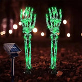 Halloween Skeleton Hand Solar Lights Outdoor Garden Stake Decor Powered - Image 1
