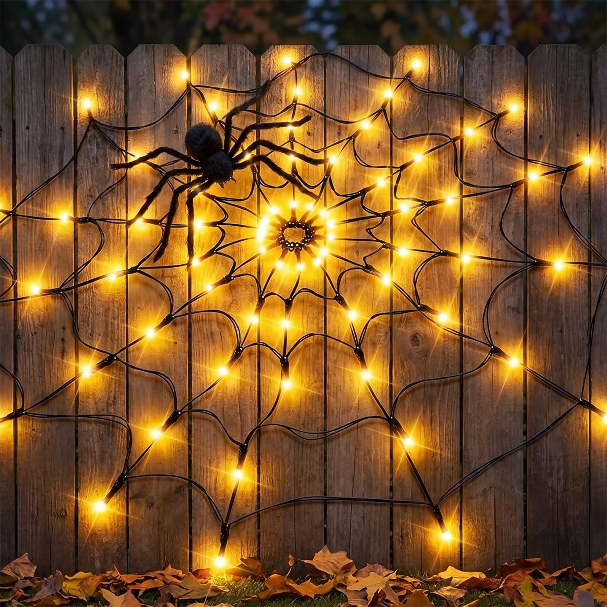 Halloween Spider Web Lights LED Outdoor Decoration With Lighting Modes - Image 5