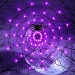 Halloween Spider Web Lights Outdoor Decoration With Remote Control USB - Image 4