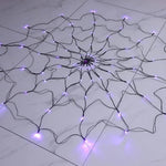 Halloween Spider Web Lights Outdoor Decoration With Remote Control USB - Image 6