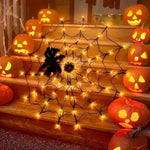 Halloween Spider Web Lights Outdoor Decoration With Remote Control USB - Image 8