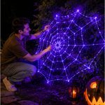 Halloween Spider Web Lights Purple LED Outdoor Lighting Modes Decoration - Image 10
