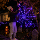 Halloween Spider Web Lights Purple LED Outdoor Lighting Modes Decoration - Image 5