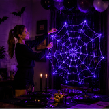 Halloween Spider Web Lights Purple LED Outdoor Lighting Modes Decoration - Image 7