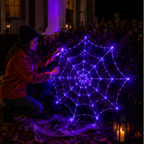 Halloween Spider Web Lights Purple LED Outdoor Lighting Modes Decoration - Image 8
