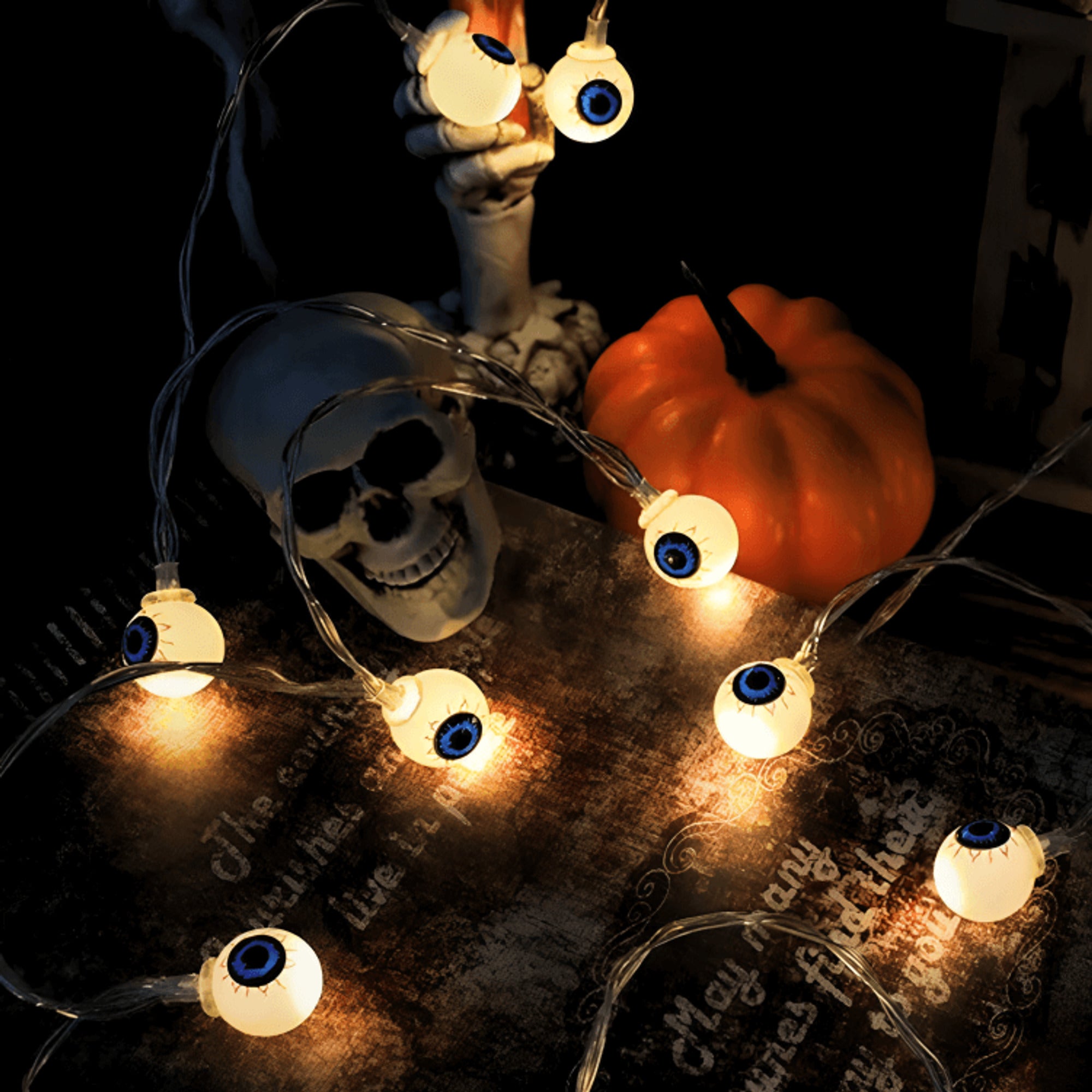Halloween String Lights Eyeball Pumpkin Ghost LED Party Decoration Set - Image 8