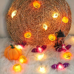 Halloween String Lights LED Ghost Pumpkin Bat Garland Party Decoration - Image 3