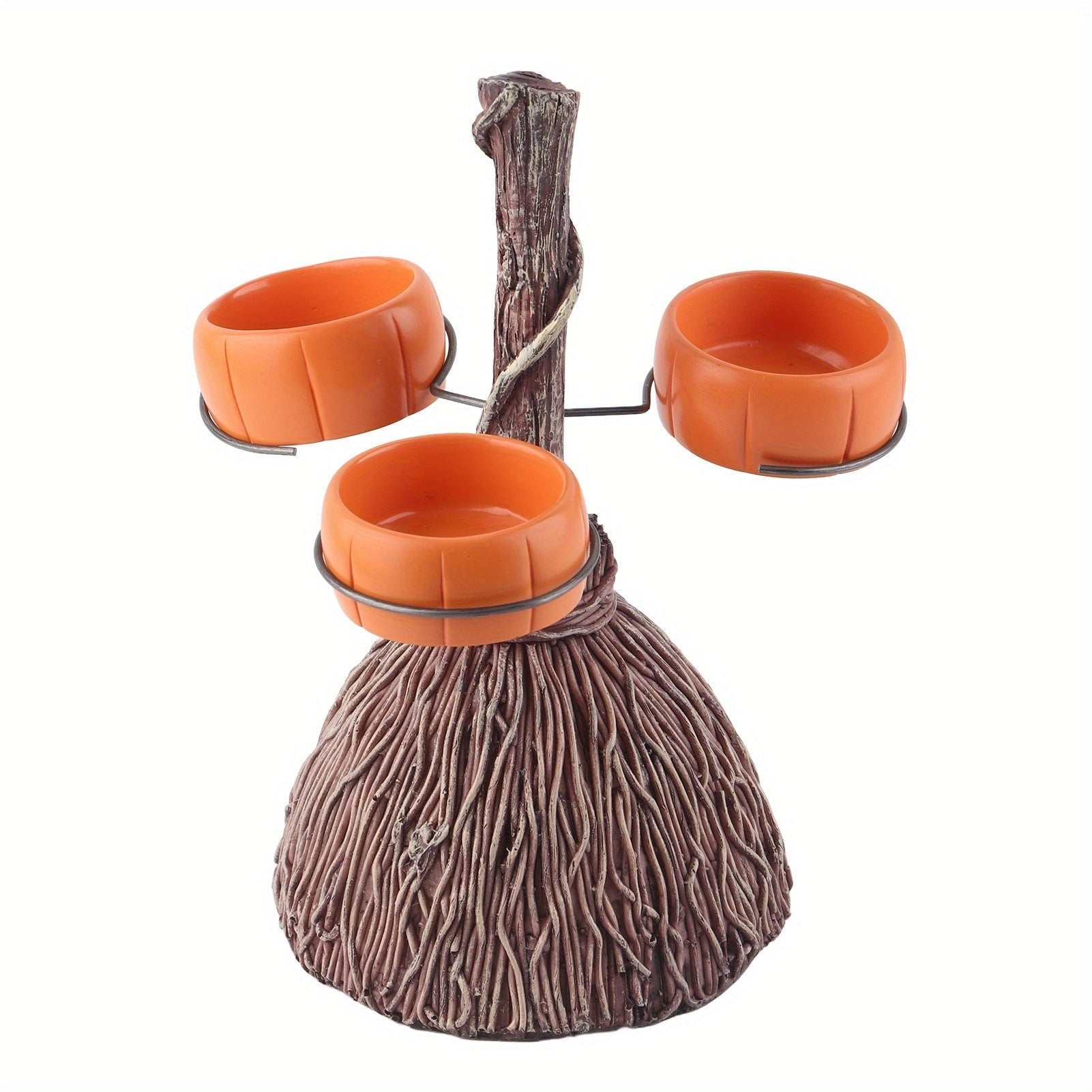Halloween Table Decorations Broomstick Serving Bowl Set In Resin - Image 4