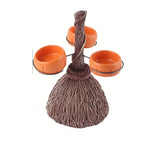 Halloween Table Decorations Broomstick Serving Bowl Set In Resin - Image 6