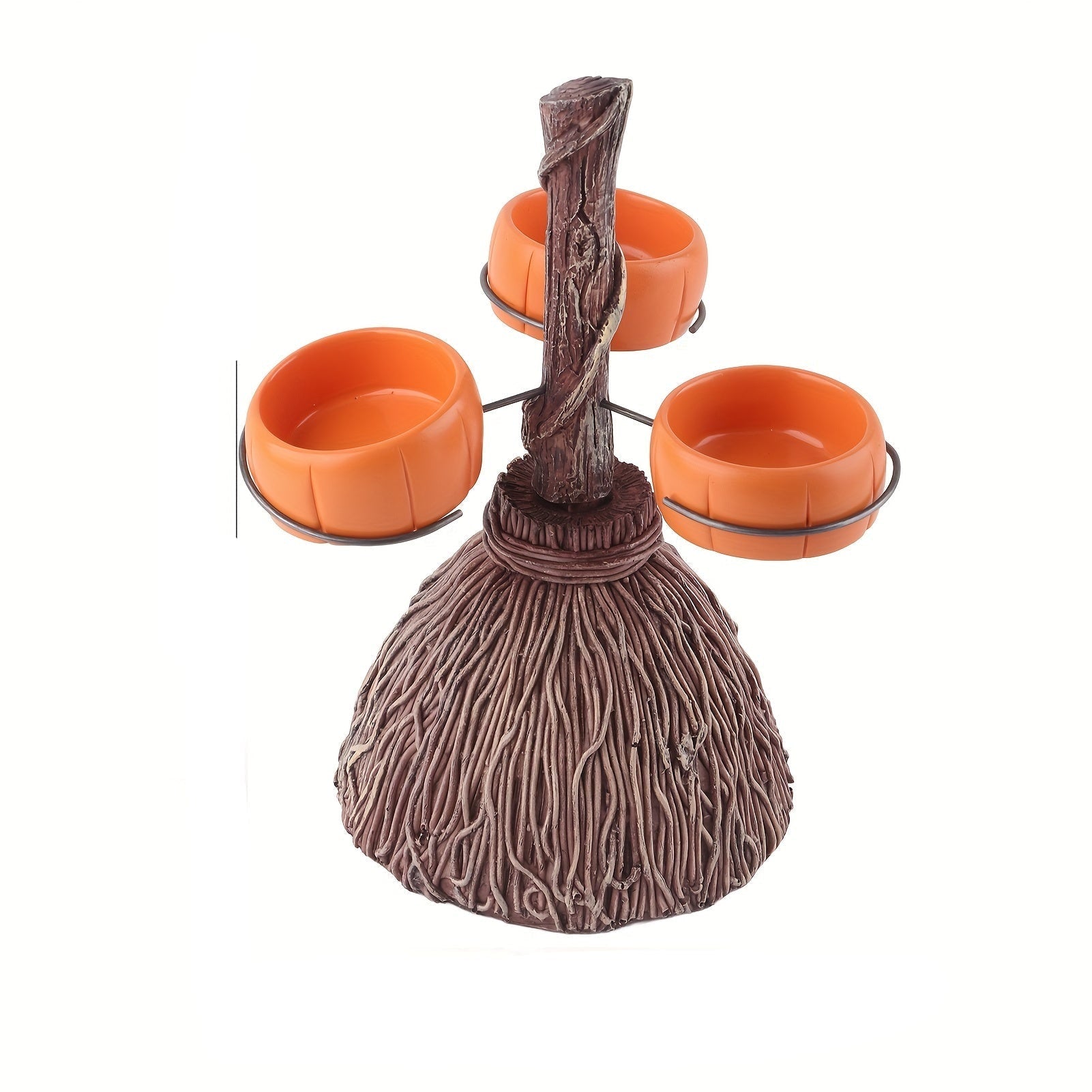 Halloween Table Decorations Broomstick Serving Bowl Set In Resin - Image 6