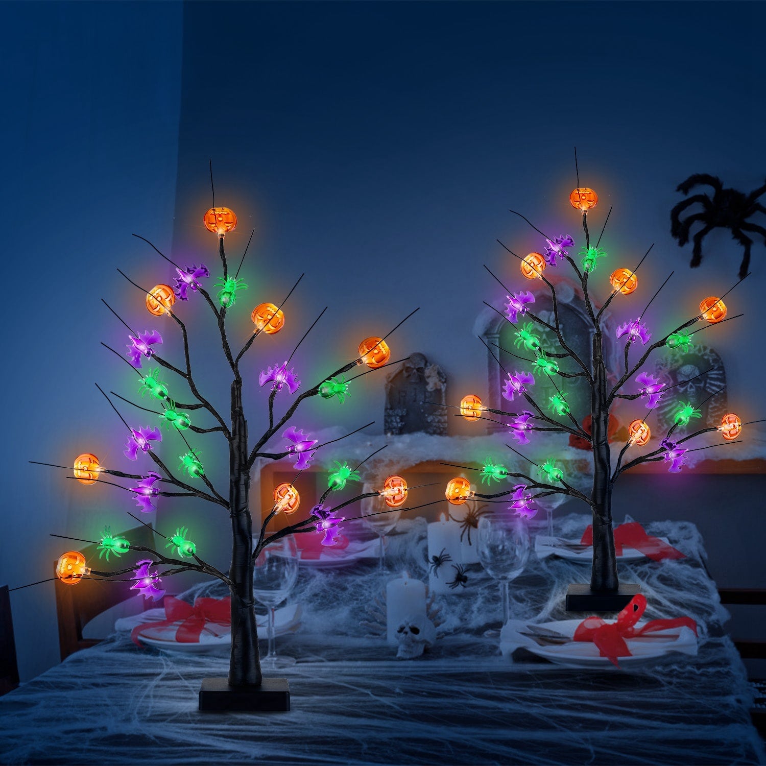 Halloween Table Decorations With LED Lighted Adjustable Twig Tree - Image 4