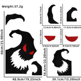 Halloween Window Decals Black Silhouette With Red Eyes Spooky Monster Cutout For Windows And Doors - Image 4