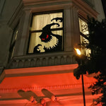 Halloween Window Decals Black Silhouette With Red Eyes Spooky Monster Cutout For Windows And Doors - Image 1
