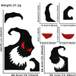 Halloween Window Decals Black Silhouette With Red Eyes Spooky Monster Cutout For Windows And Doors - Image 8