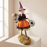 Halloween Witch Figurine Multicolor Indoor Decorative Figure For Decor Resin Construction Lightweight Design For Display - Image 1