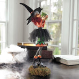 Halloween Witch Figurine Multicolor Indoor Decorative Figure For Decor Resin Construction Lightweight Design For Display - Image 12