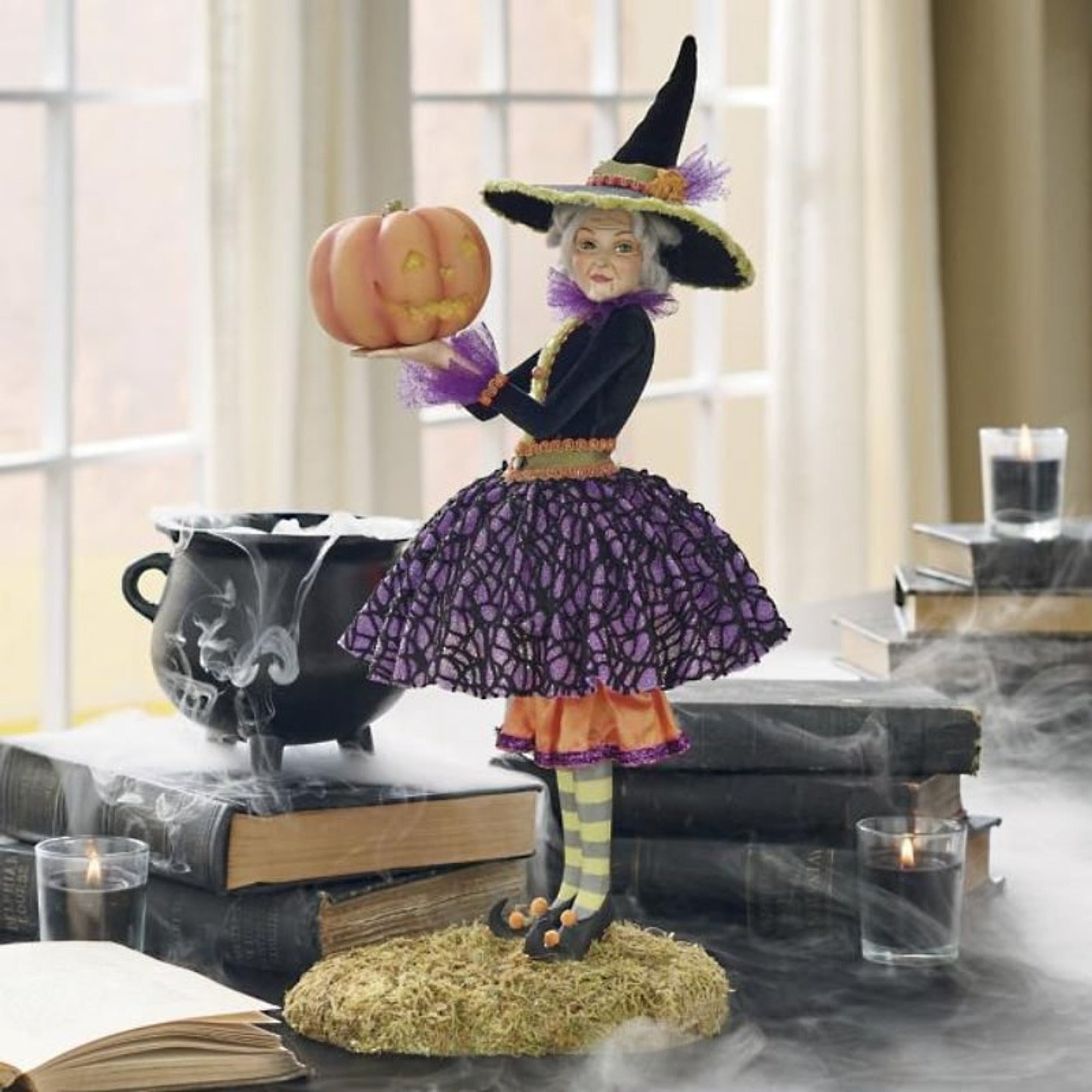 Halloween Witch Figurine Multicolor Indoor Decorative Figure For Decor Resin Construction Lightweight Design For Display - Image 10
