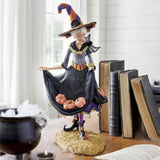 Halloween Witch Figurine Multicolor Indoor Decorative Figure For Decor Resin Construction Lightweight Design For Display - Image 4