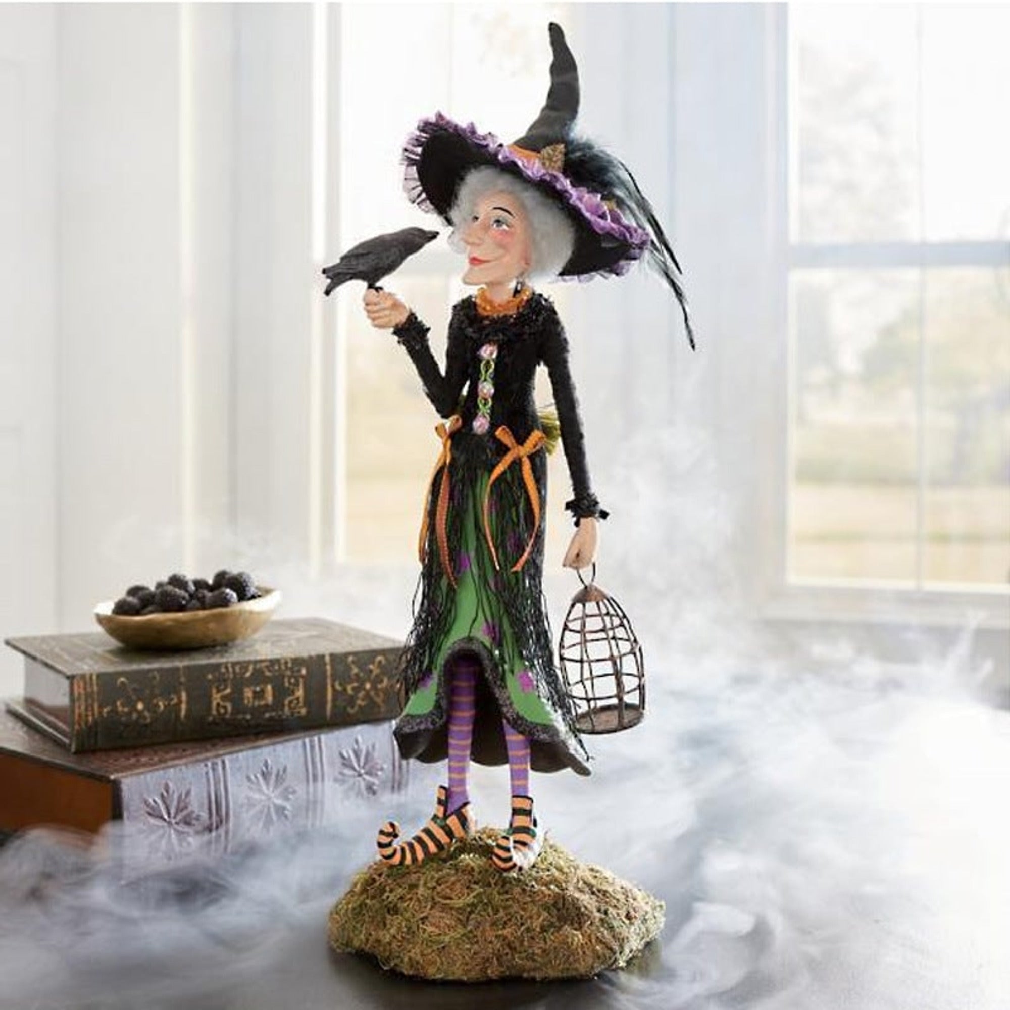 Halloween Witch Figurine Multicolor Indoor Decorative Figure For Decor Resin Construction Lightweight Design For Display - Image 13