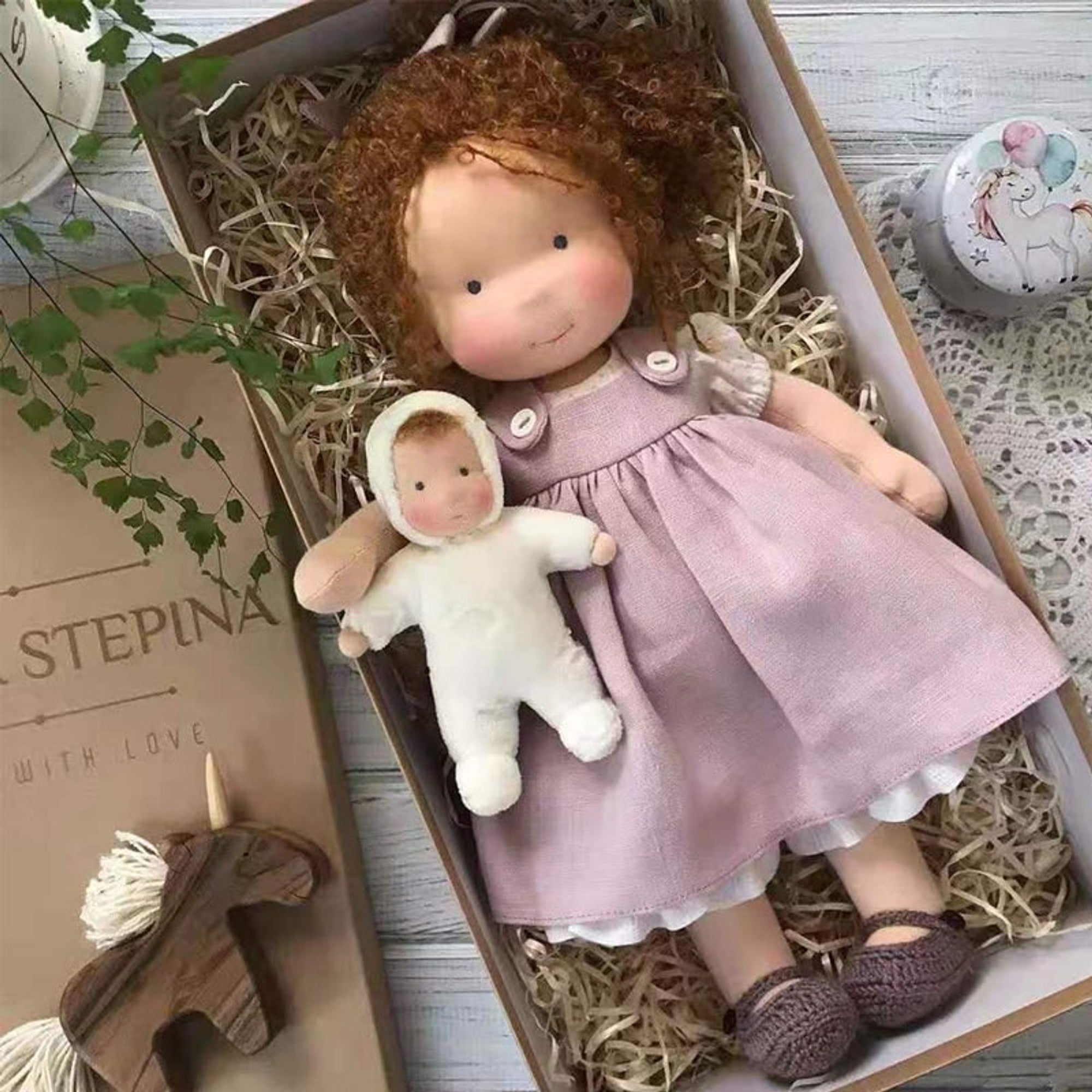 Handmade Waldorf Doll For Children With Loving Details - Image 6