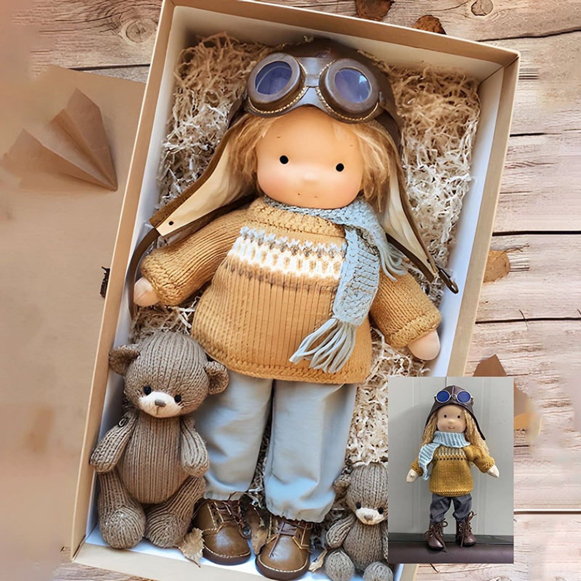 Handmade Waldorf Doll For Children With Loving Details - Image 8