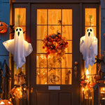 Hanging Halloween Decorations 3 Warm Glowing LED Ghosts For Outdoor Yard Display - Image 5