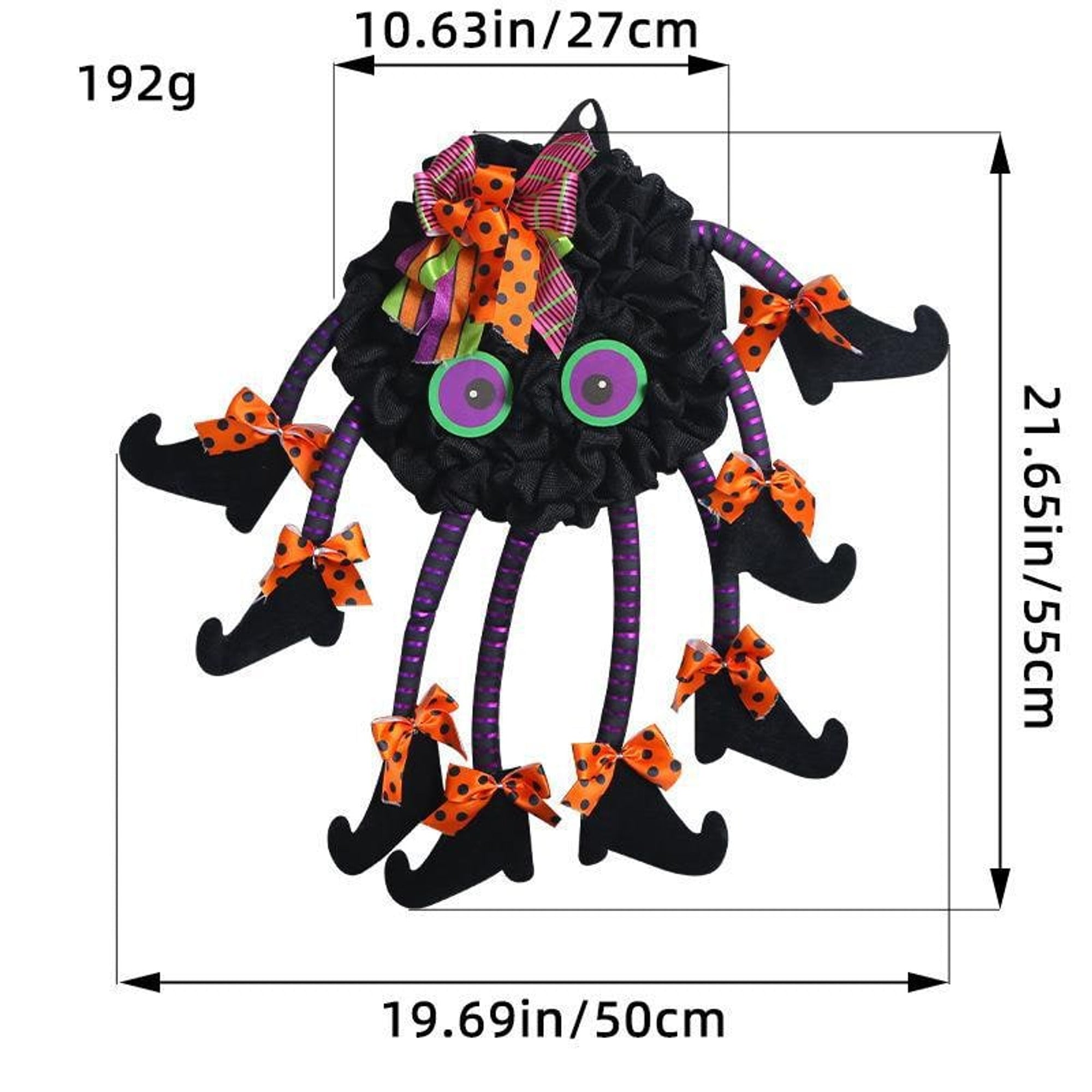 Hanging Halloween Decorations Creative Multi-legged Spider Door Wreath Party - Image 1