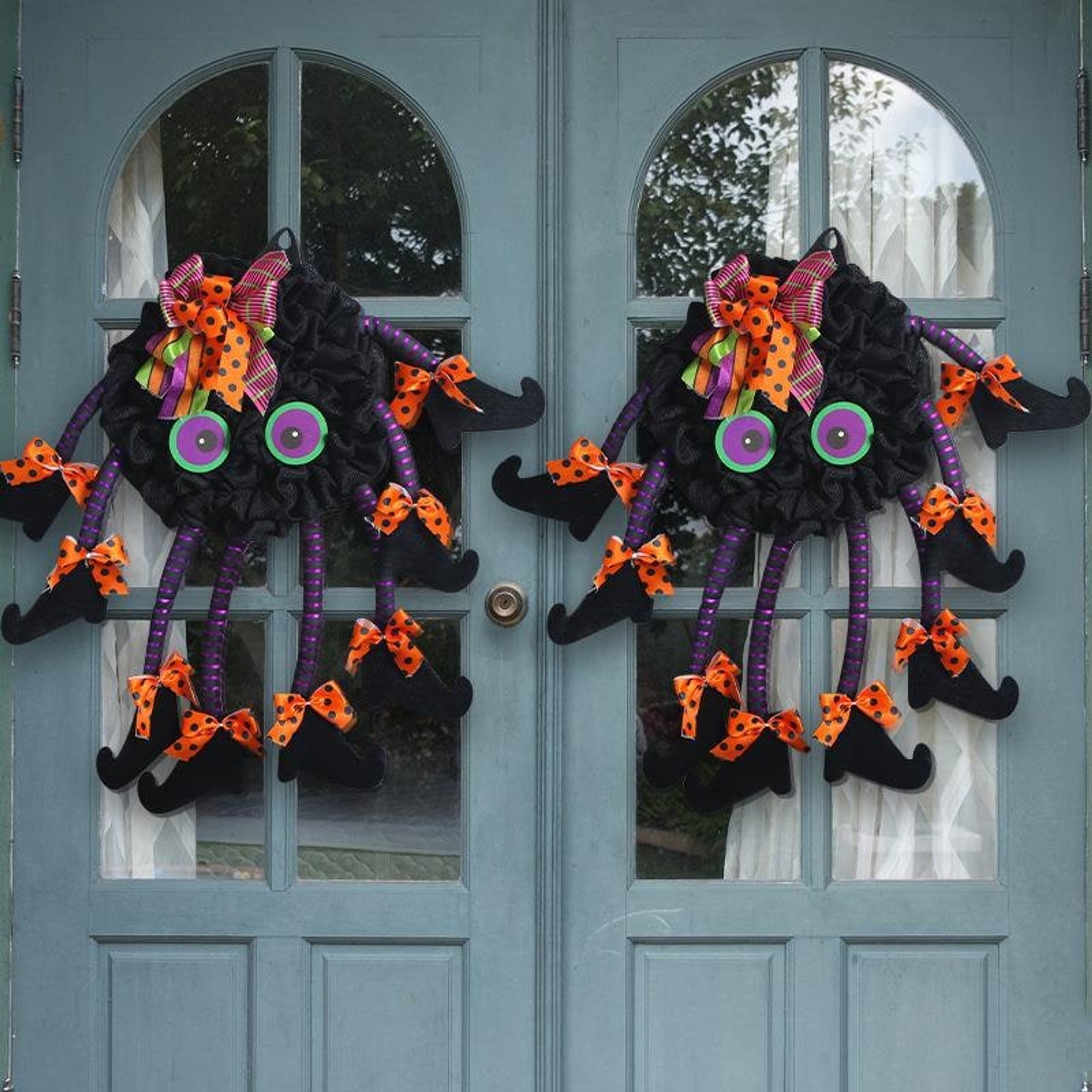 Hanging Halloween Decorations Creative Multi-legged Spider Door Wreath Party - Image 2