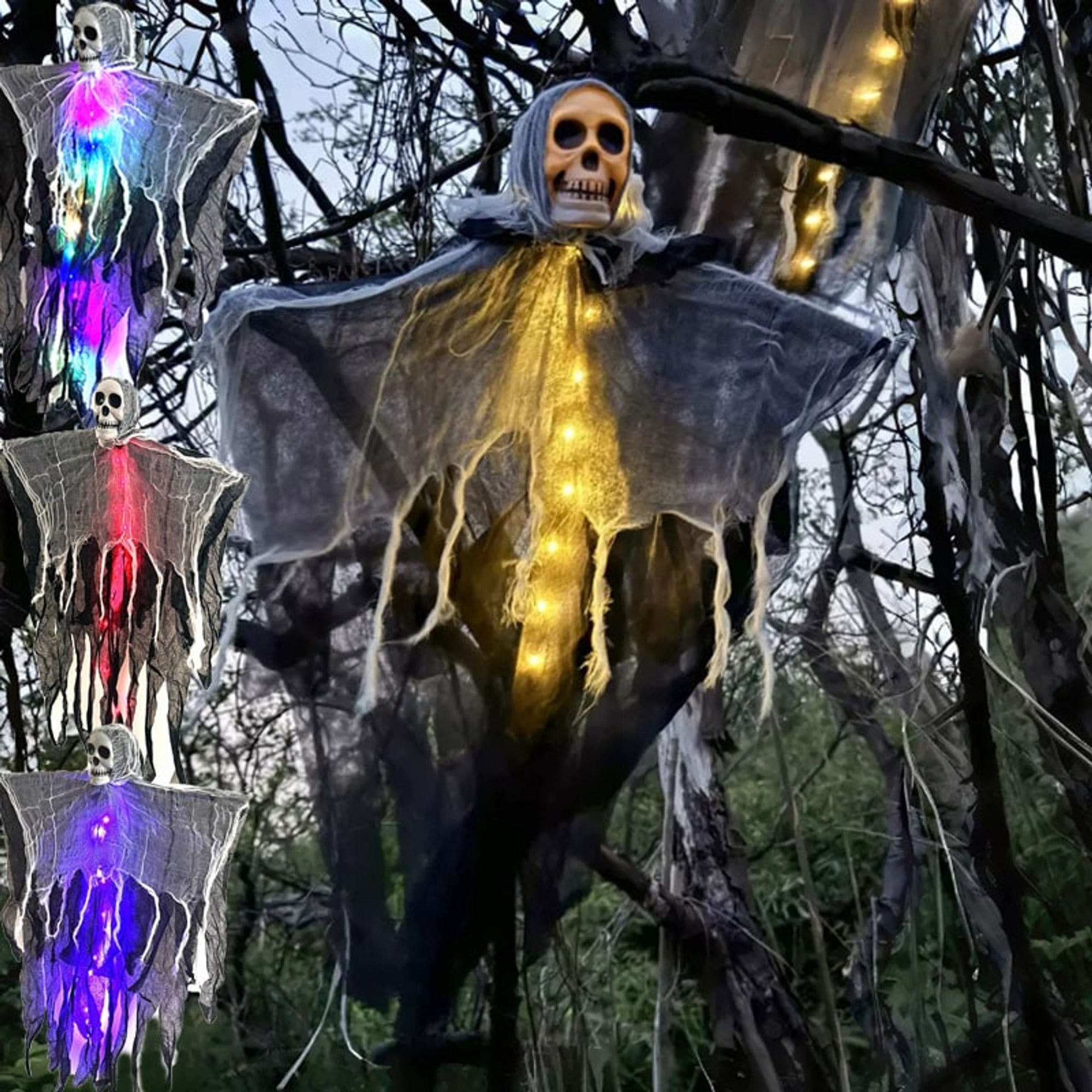 Hanging Halloween Decorations Horror Ghost Skull Skeleton Prop For Outdoor Yard Party - Image 7
