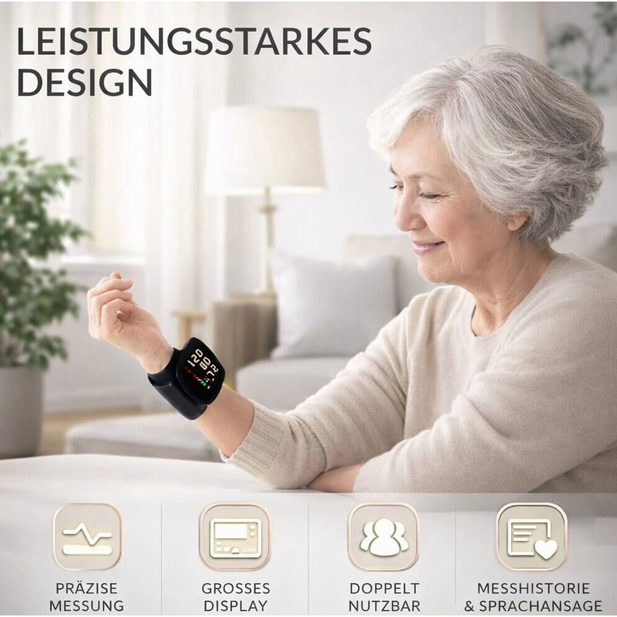 Healthguard Rechargeable Wrist Blood Pressure Monitor With Touch Display And Voice Function - Image 13