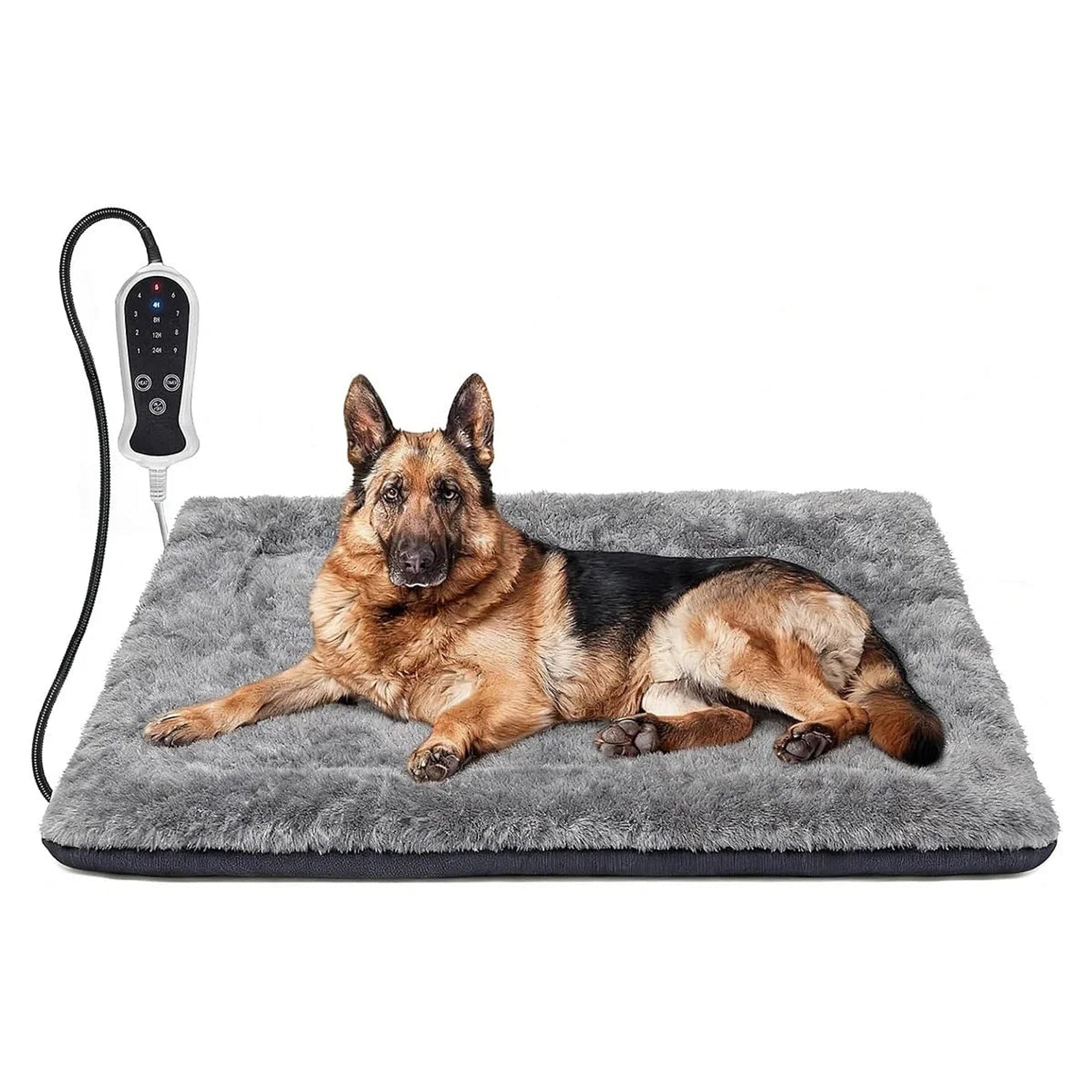 Heated Dog Bed With Removable Washable Plush Cover - Image 1