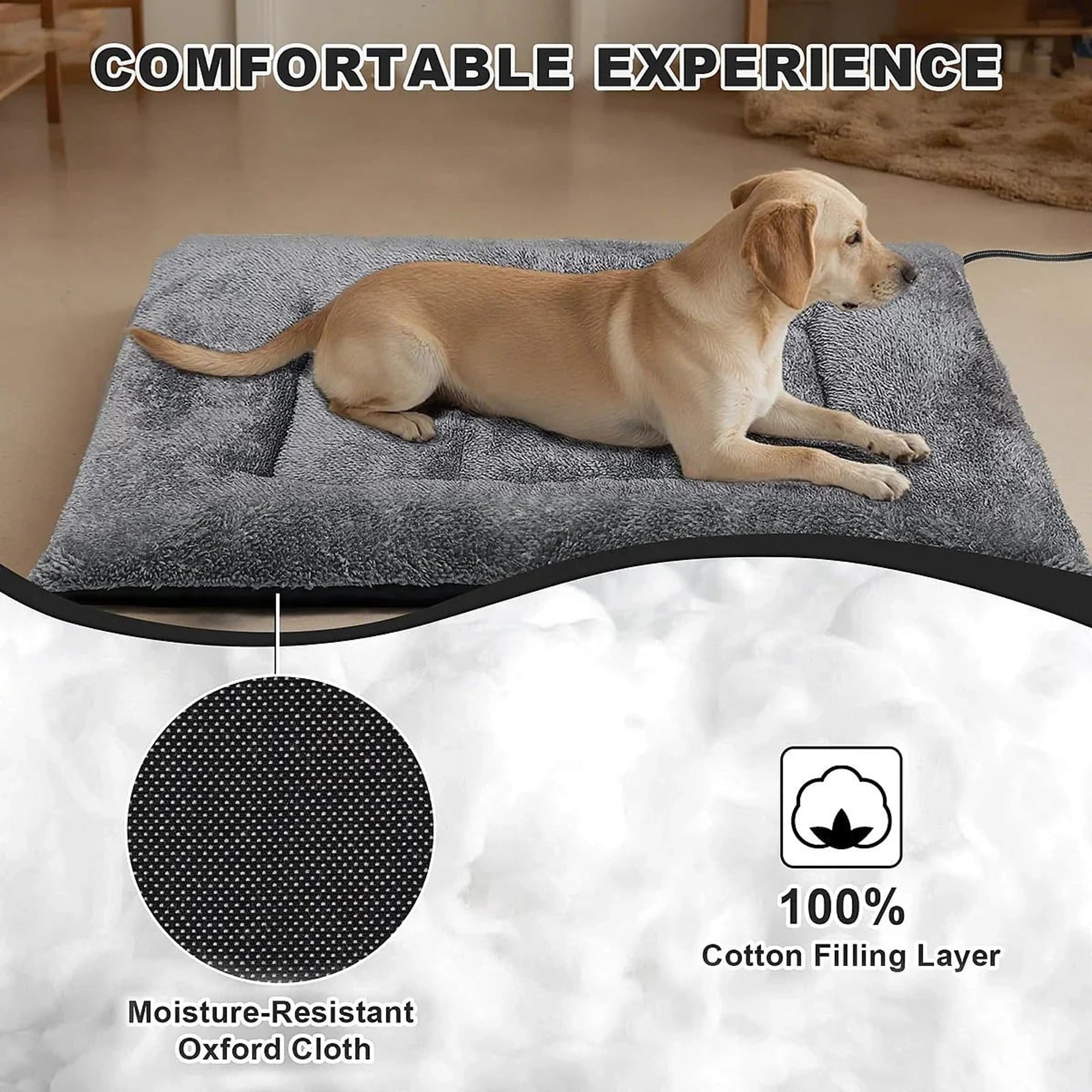 Heated Dog Bed With Removable Washable Plush Cover - Image 8