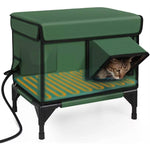 Heated Outdoor Cat House For Winter With Insulated Canopy And Escape Door - Image 1