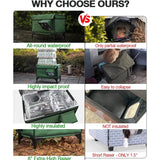 Heated Outdoor Cat House For Winter With Insulated Canopy And Escape Door - Image 5