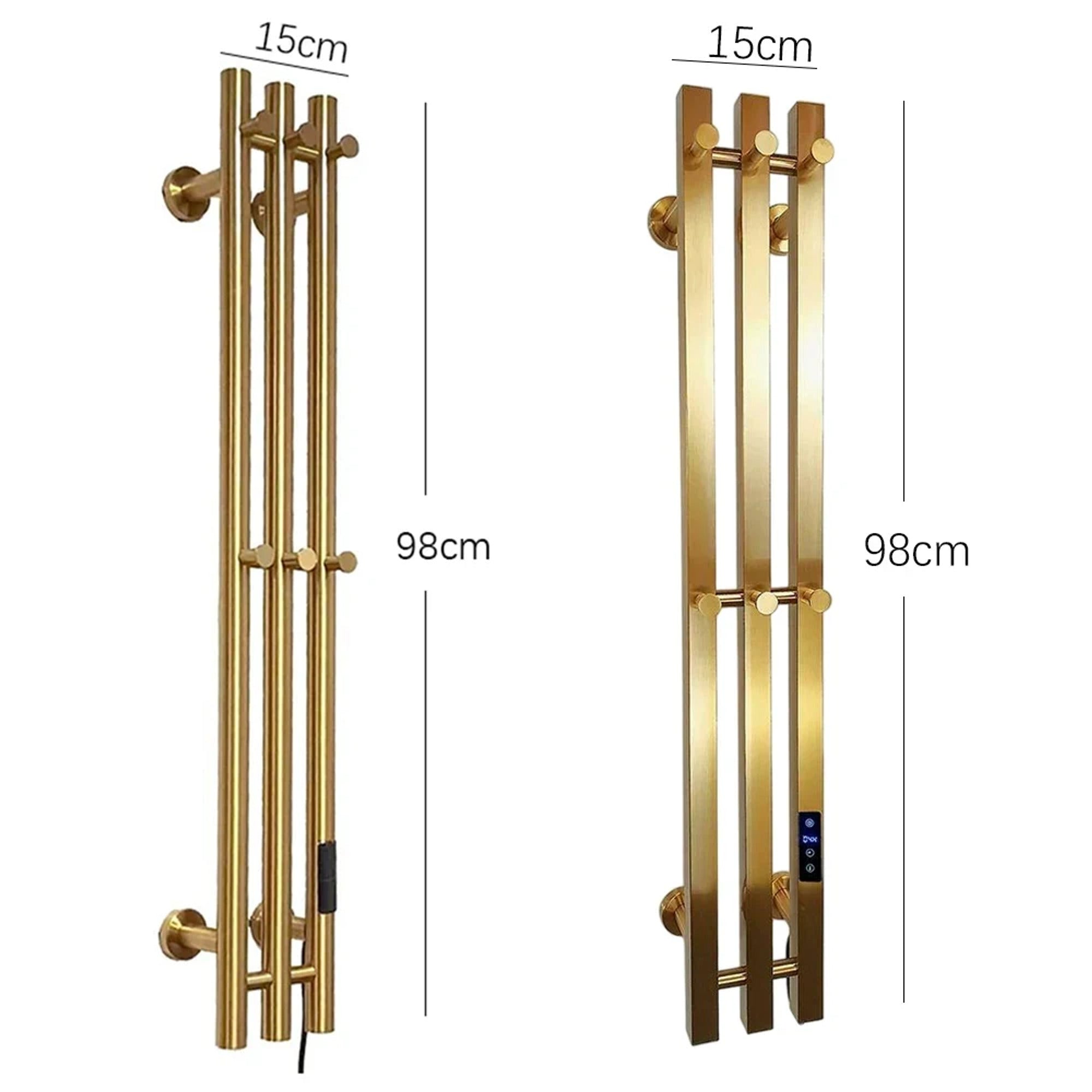 Heated Towel Rack Wall Mount Electric Rail With Timer And Temperature Control 304 Stainless Steel - Image 5