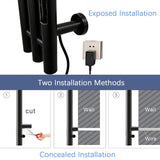 Heated Towel Rack Wall Mount Electric Rail With Timer And Temperature Control 304 Stainless Steel - Image 6