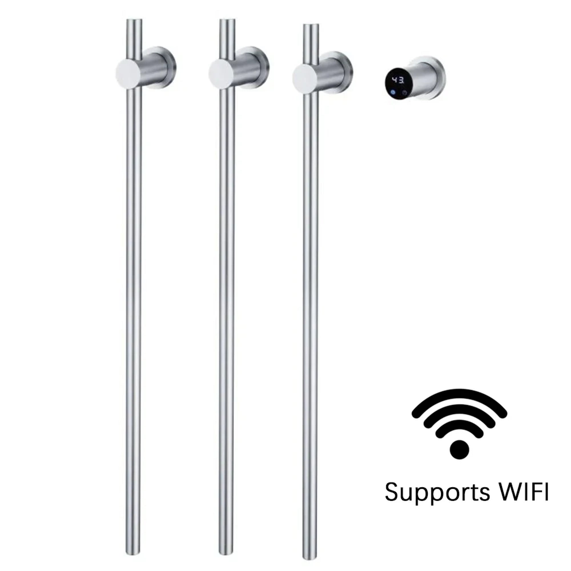 Heated Towel Rack Wall Mounted Bathroom Warmer Rail Stainless Steel With Digital Control - Image 10